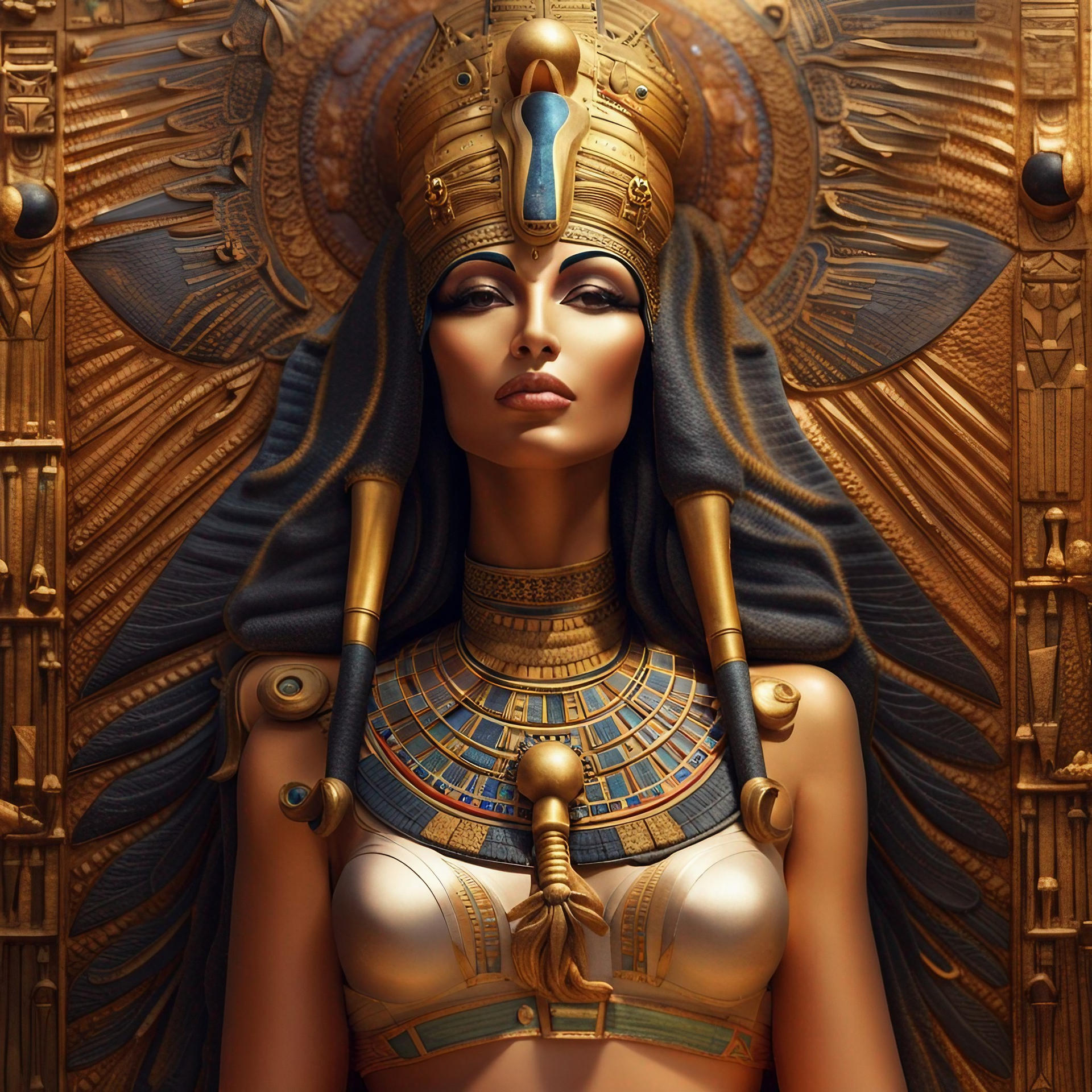 Hathor Mother Goddess of Sky, Love and Femininity by Dragon-Gates on DeviantArt