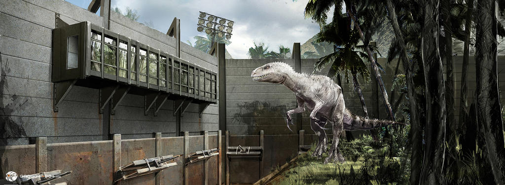 Jurassic World Concept Art Indominus Rex Paddock 2 By Indominusrex On