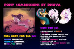 [OPEN] pony commissions by dnovaa