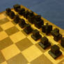 Bauhaus chess: black pieces