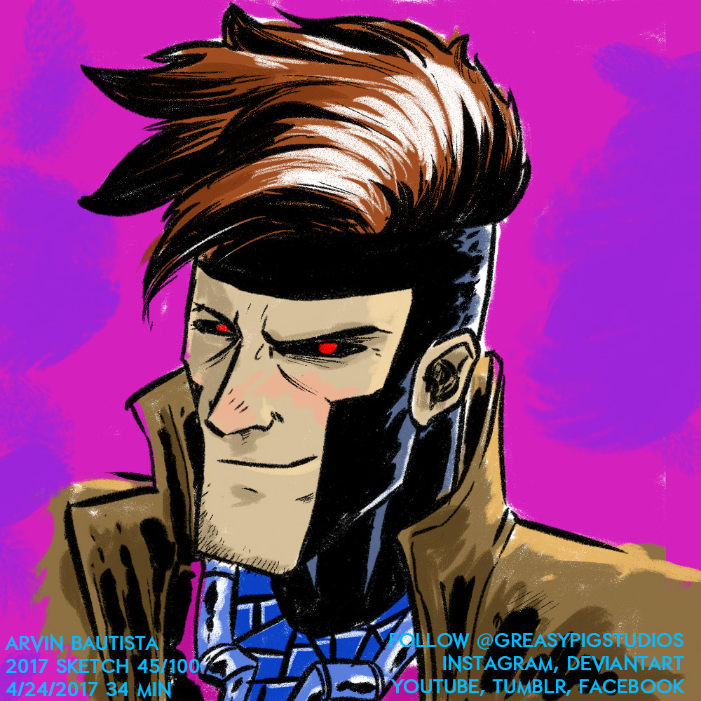 Arvin Bautista Sketches 2017 45/100: Gambit