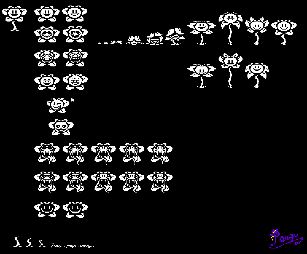 Undertale Flowey Sprite Sheet By P0ngy On Deviantart