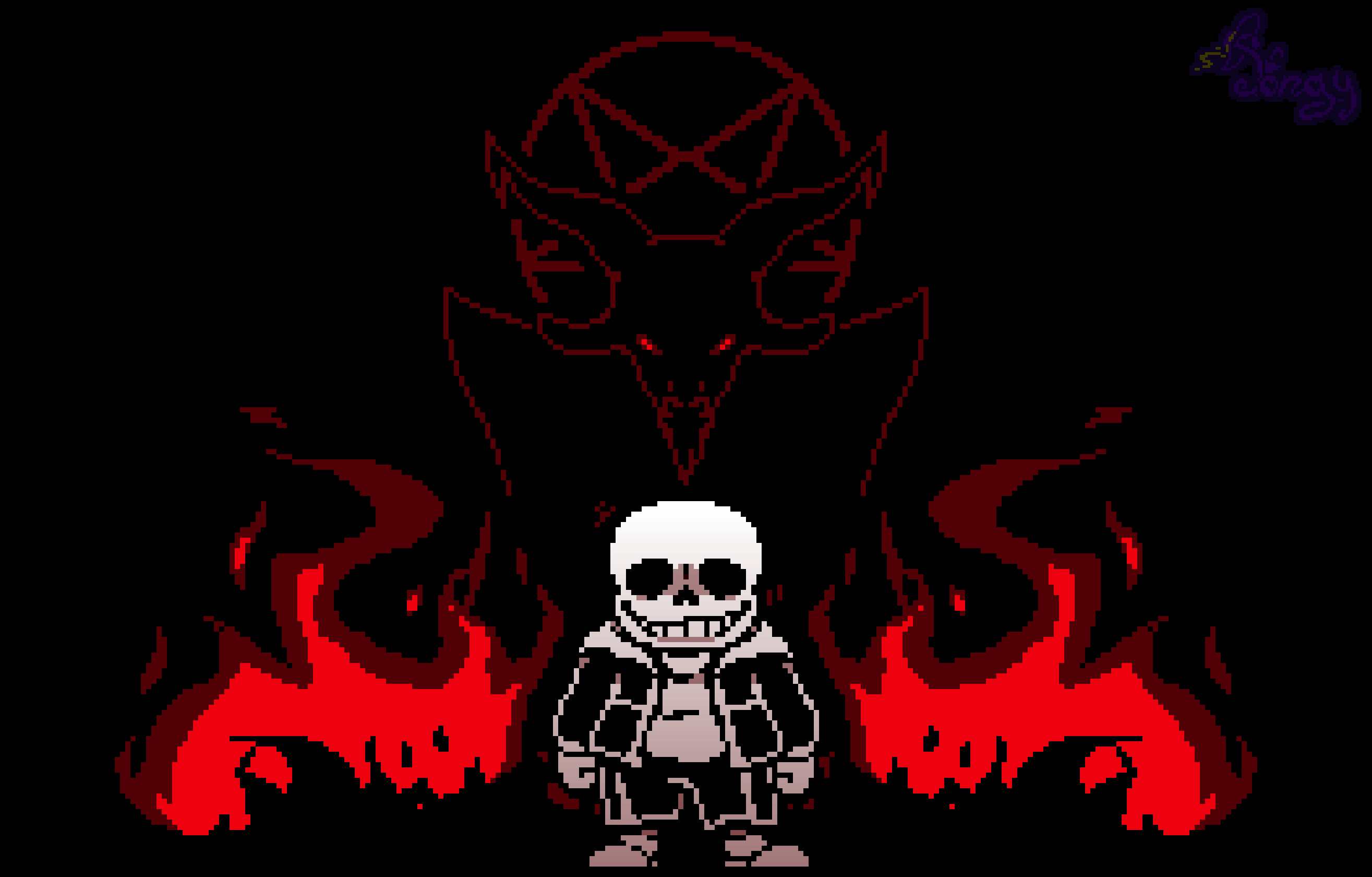 Pixilart - red and classic sans vs ------ and horror sans by SANSPAI