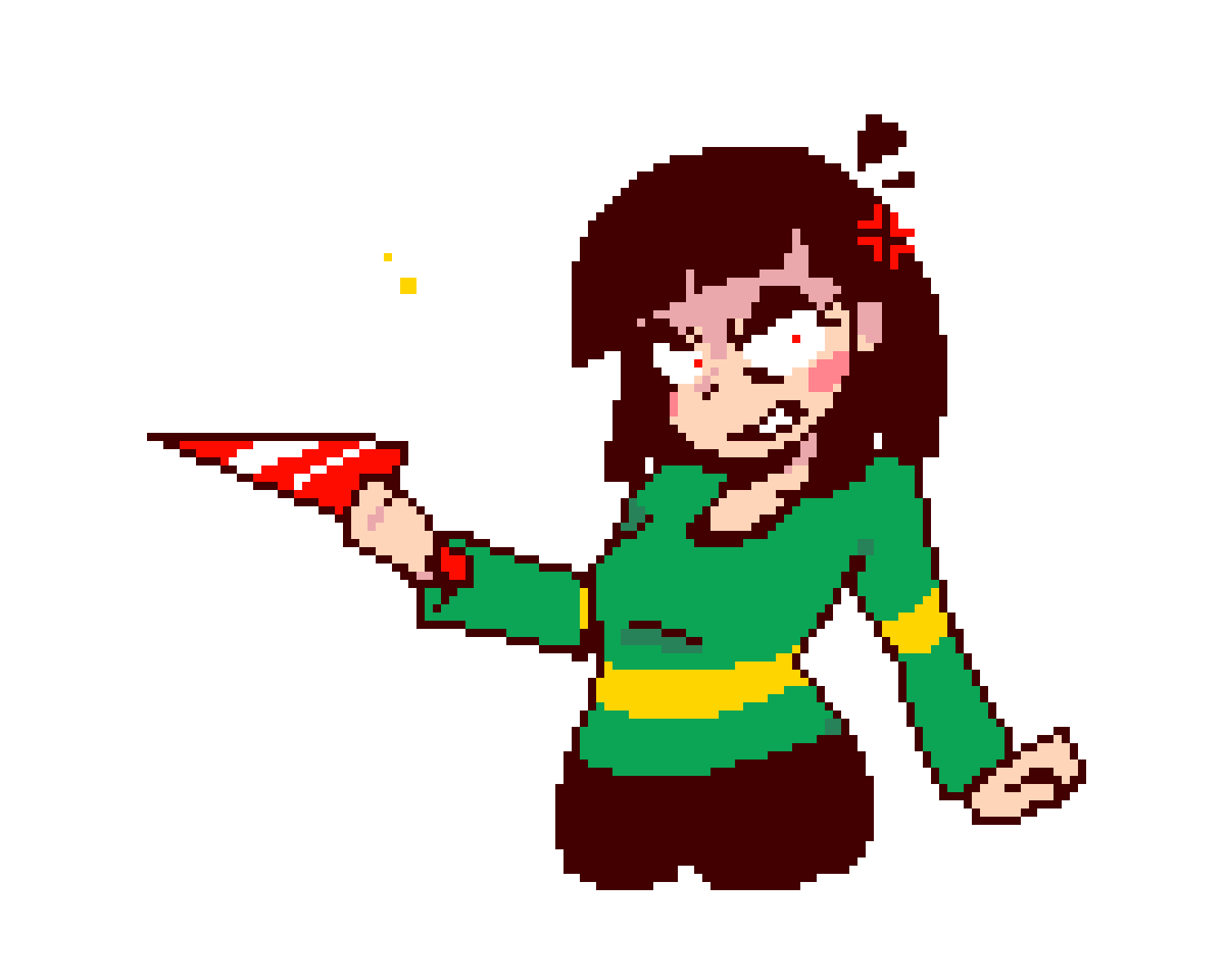 Pongy on X: Chara Undertale #undertale #chara #fanart #pixelart