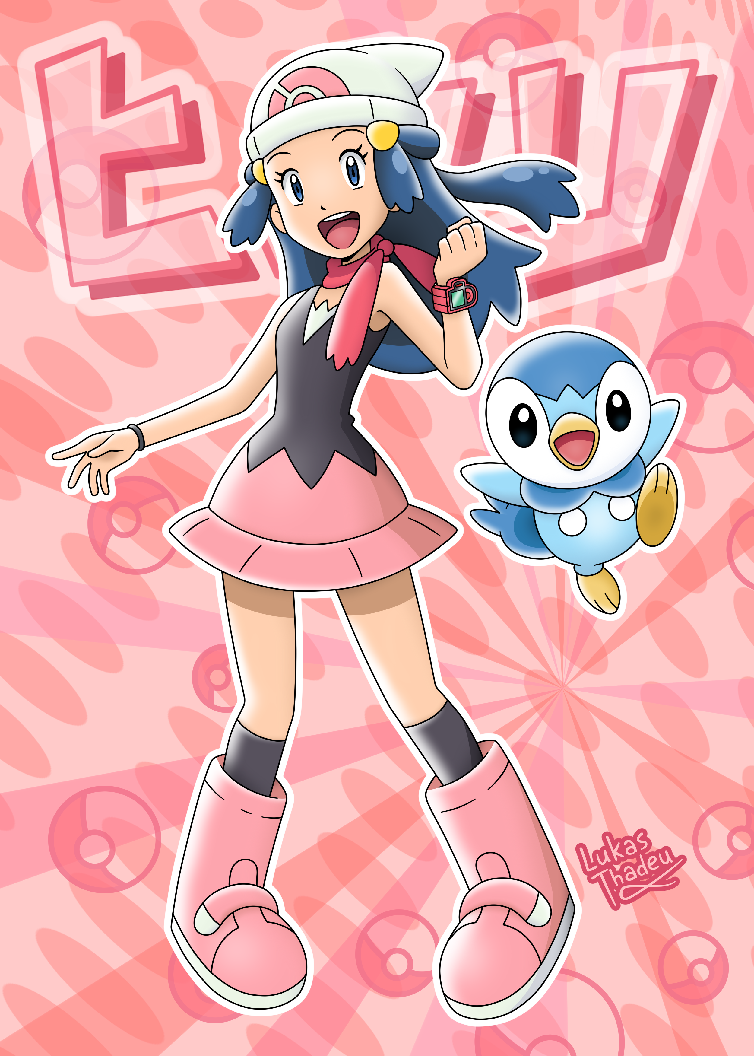 Pokemon anime - Dawn (Sun and Moon style) by LukasThadeuART on DeviantArt