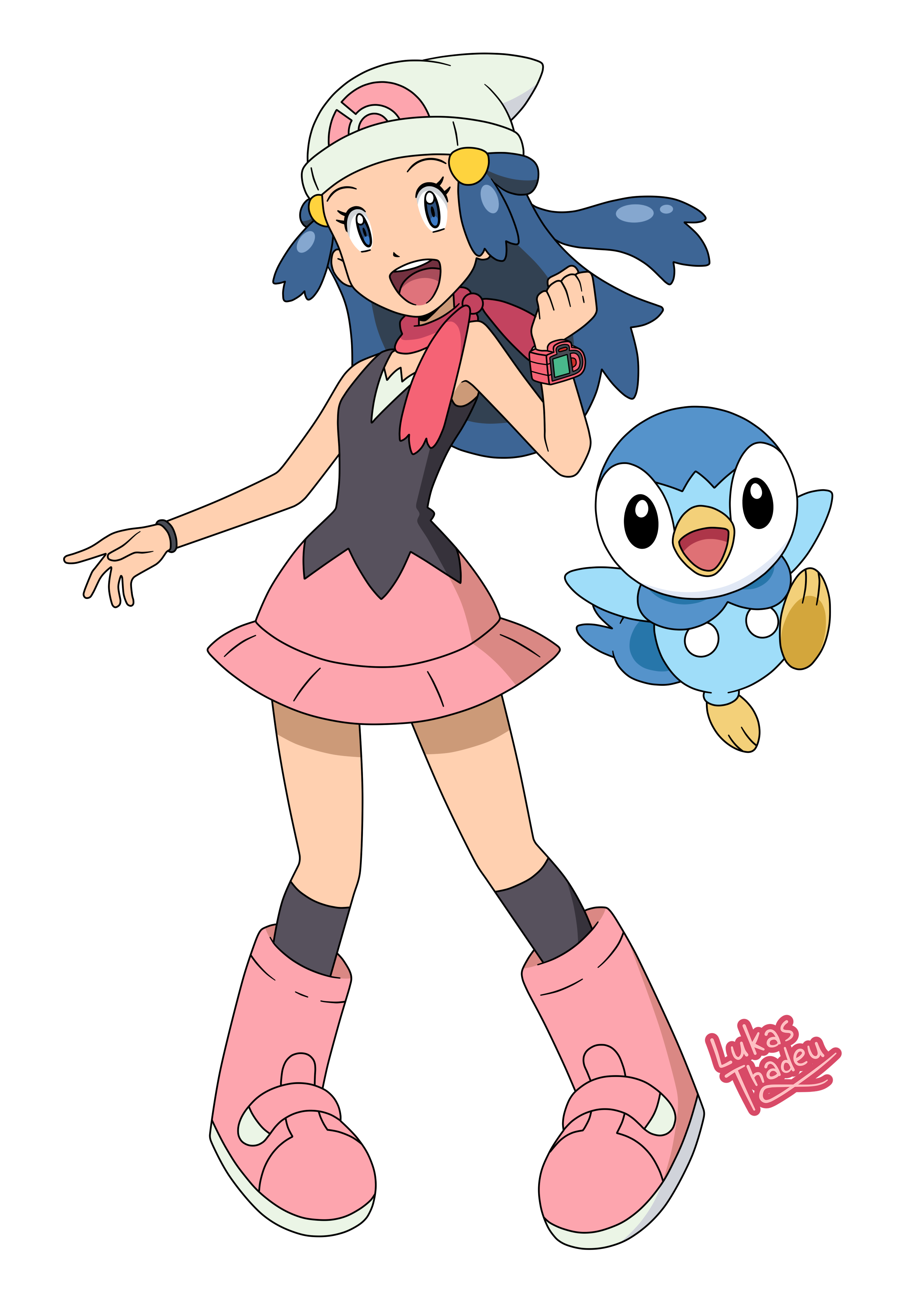 transparent Png Of Dawn And Ash - Anime Pokemon Diamond And Pearl