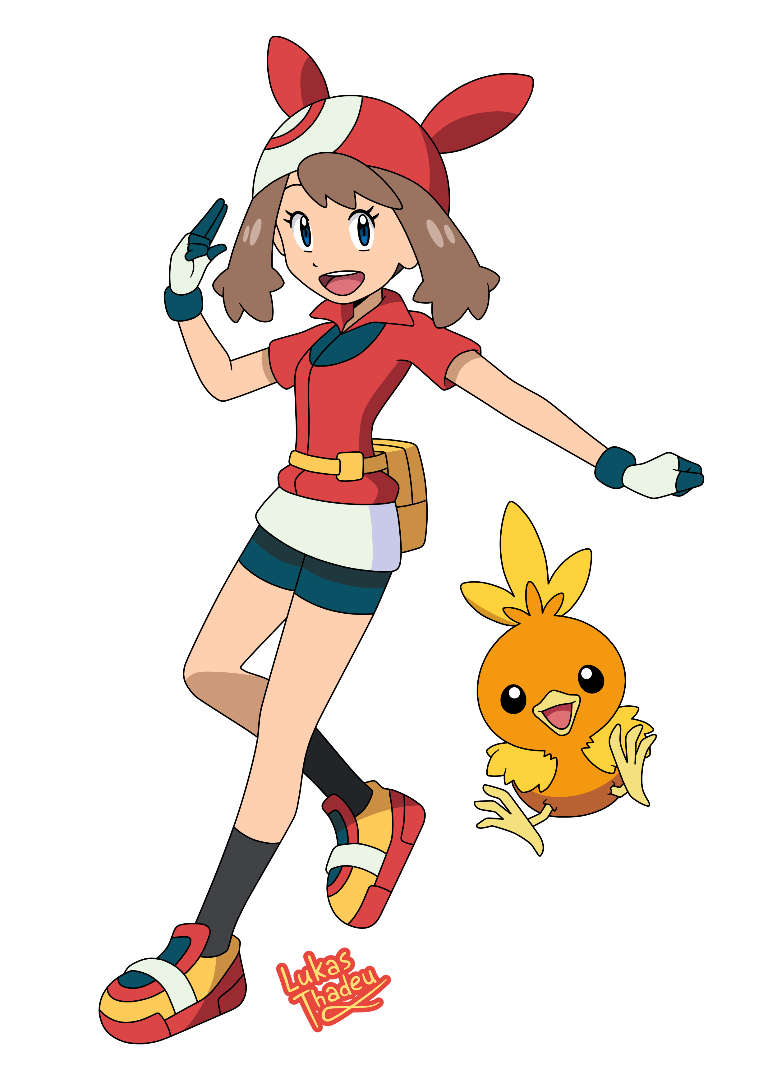 Pokemon anime - Dawn (Sun and Moon style) by LukasThadeuART on DeviantArt