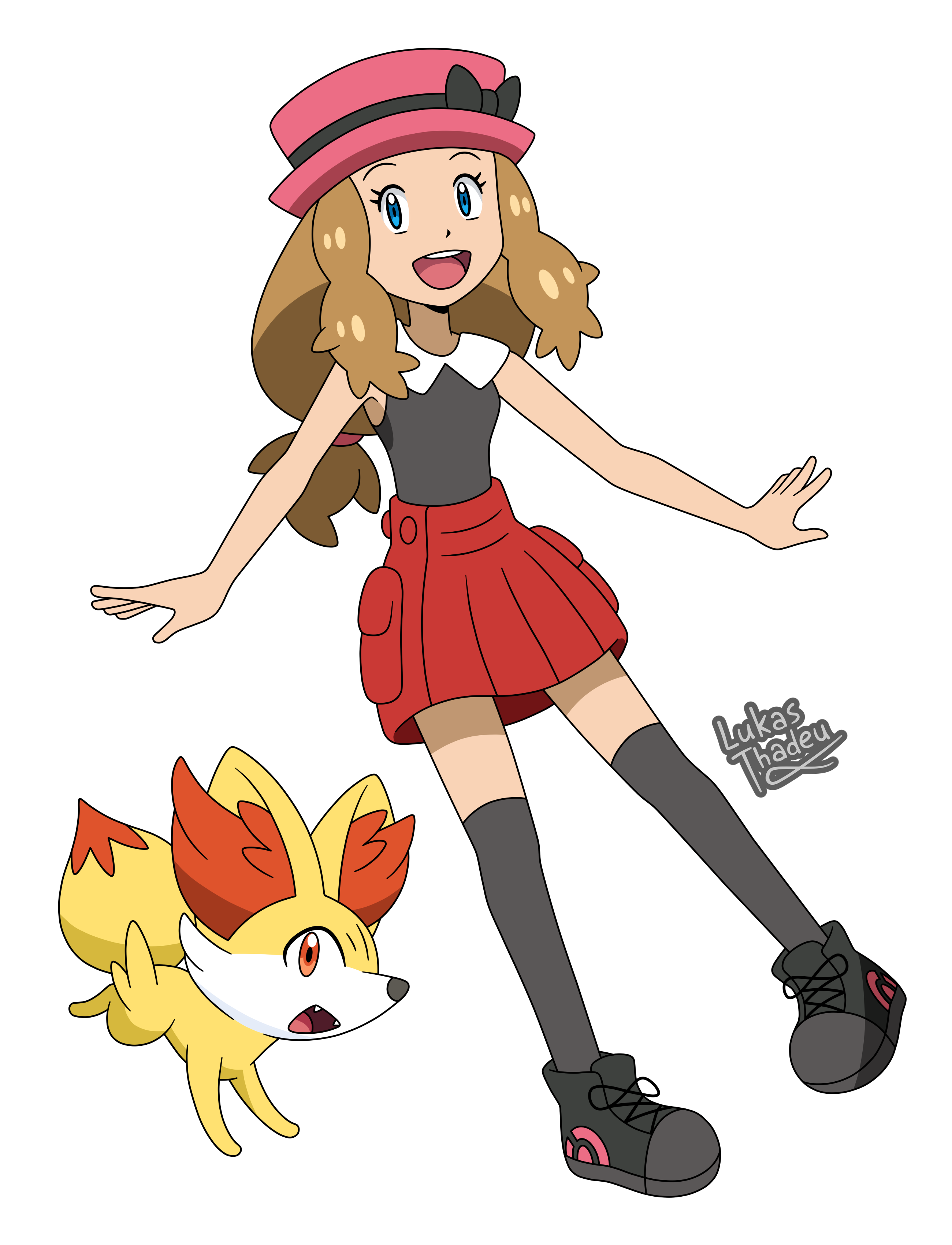 Pokemon anime Serena (Sun and Moon style) by LukasThadeuART on DeviantArt