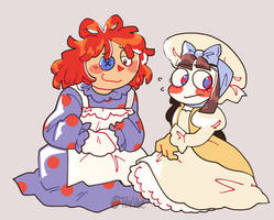 Pomni x Ragatha (Raggedy Ann AU)