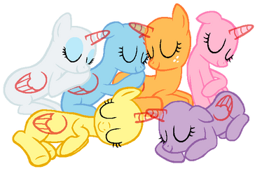 KIRIBIAN PRIZE 1/3: Mane 6 Snuggles (#29)