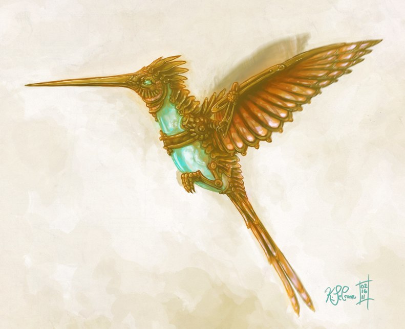 Mechanical Hummingbird Color by Dreamspirit
