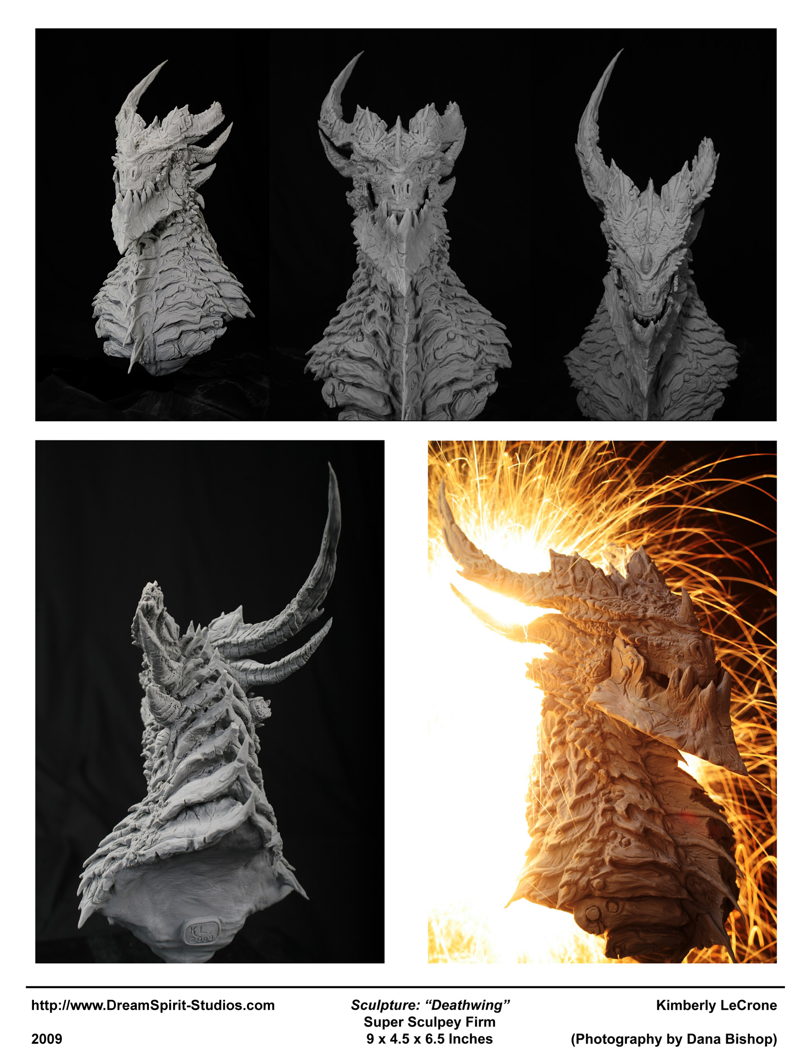Deathwing Sculpture - 02 by Dreamspirit