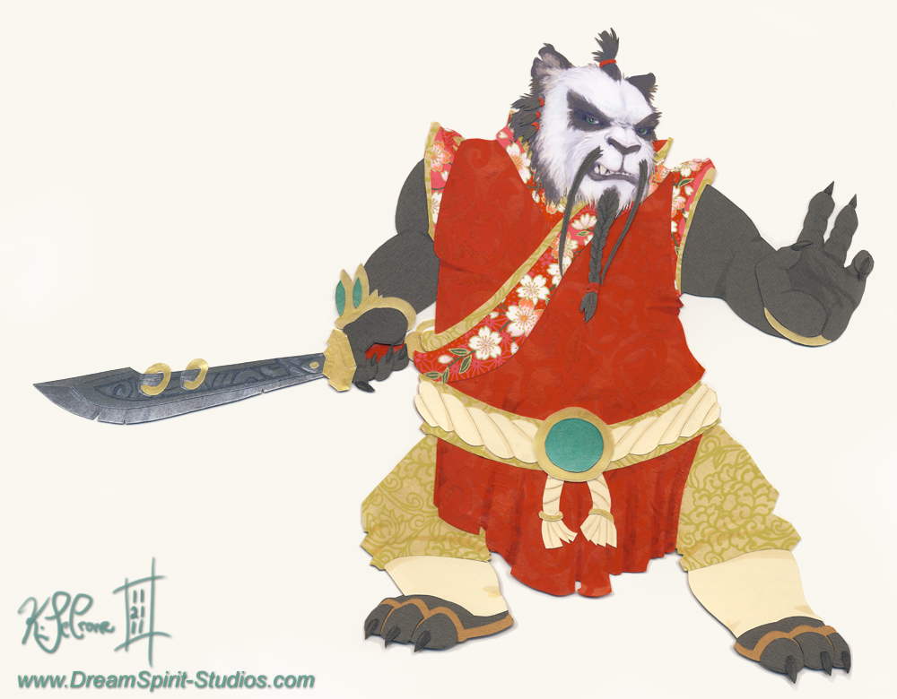 Papercraft Pandaren Monk