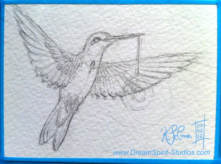 The Lightbearer - WIP - ACEO Sketch by Dreamspirit