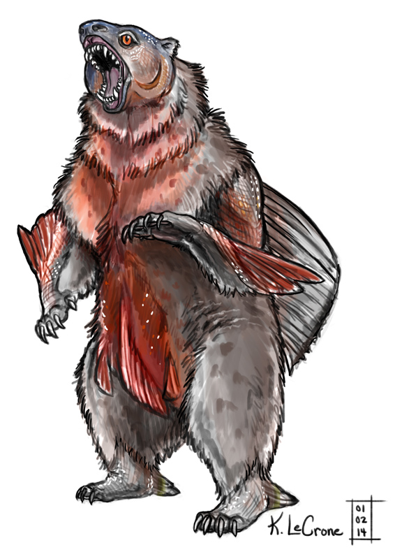 Piranha Bear Sketch by Dreamspirit
