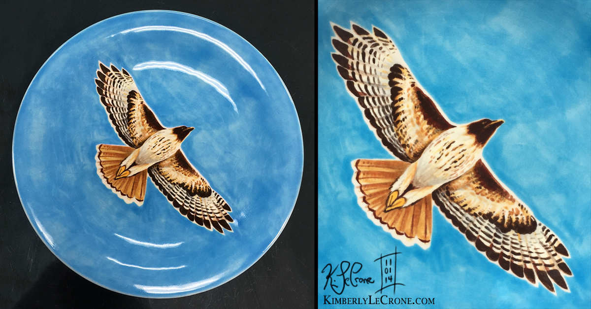 Fly Free - Fired Plate by Dreamspirit