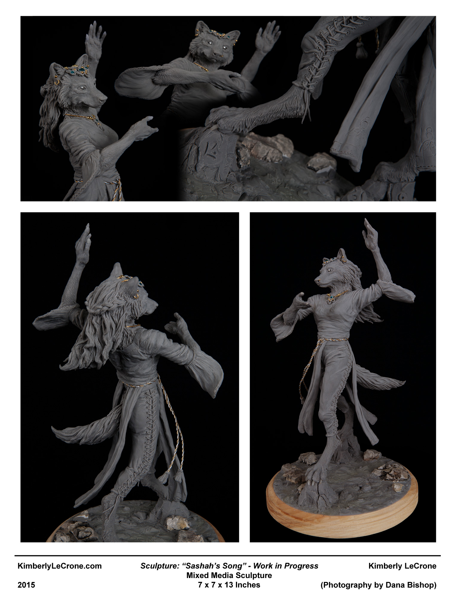 'Sashah's Song' - Mixed Media Sculpture by Dreamspirit