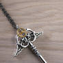 winged skeleton key necklace