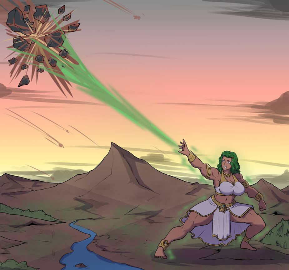 Gaia Prime Destroyed a Meteor by booman1 on DeviantArt