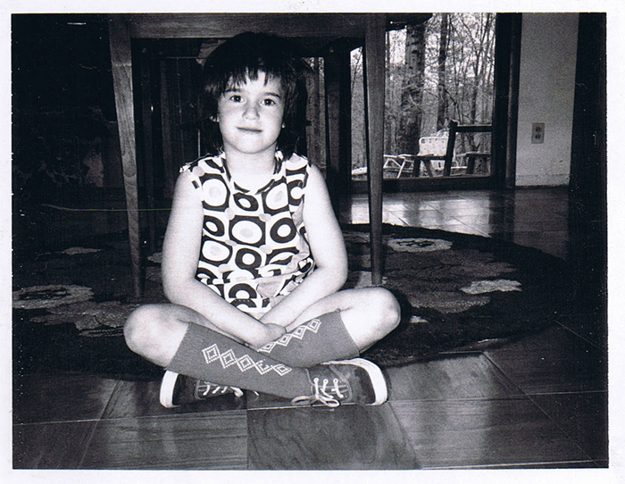 me as a kid in groovy socks