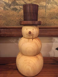 Wooden snowman 