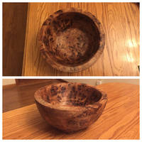 Wooden burl bowl