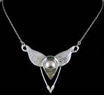 silver pendant by obsidiandevil