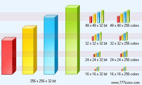 3d bar chart Icon