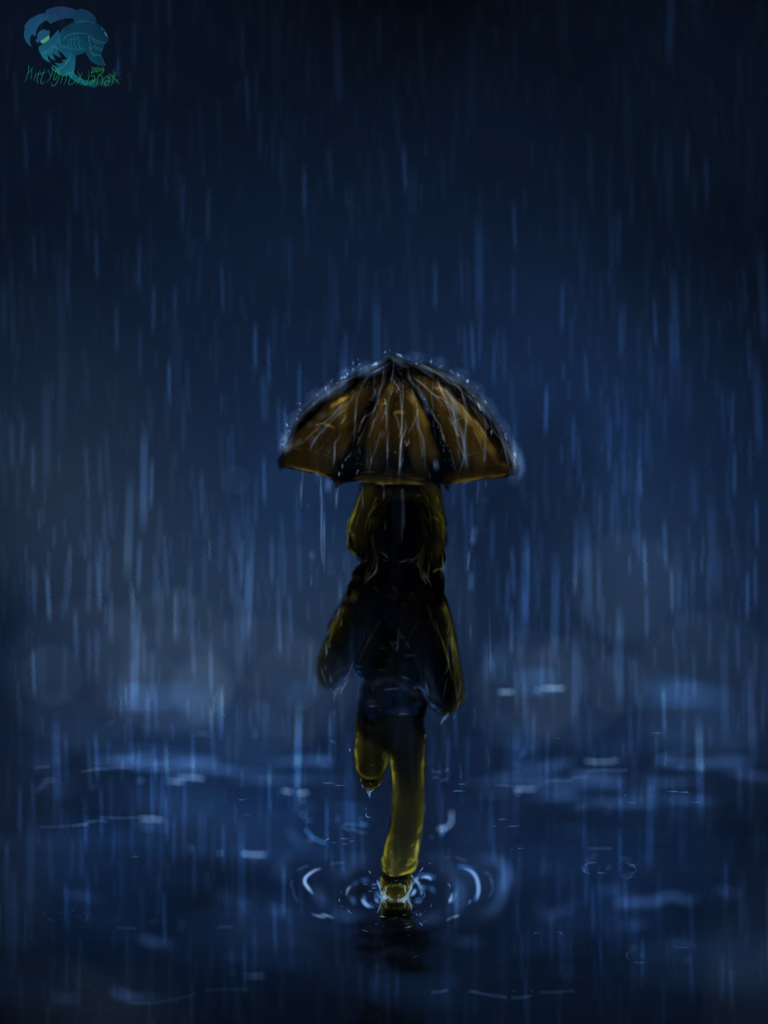 In the rain