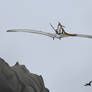 Pteranodon surfing