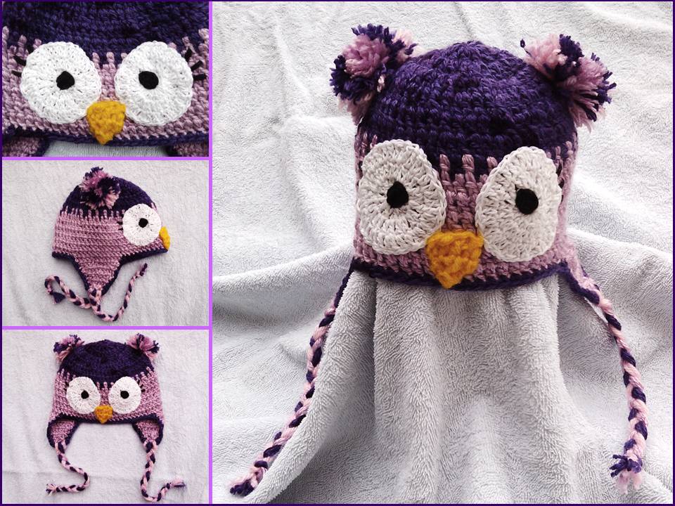 Owl earflap hat