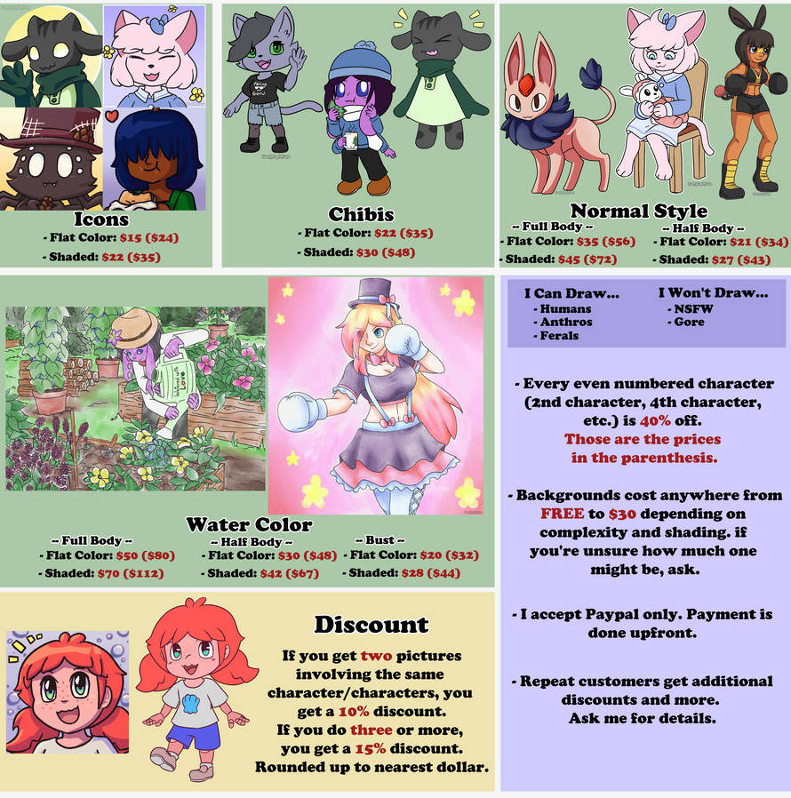 Commission Sheet and Info (Open!)