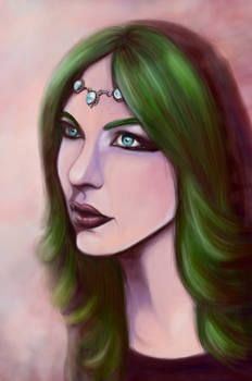 Lady with Green Hair