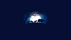 Animal-Silhouette-Moonlight-Vector-Illustration---