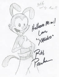 Yakko with Rob's Autograph