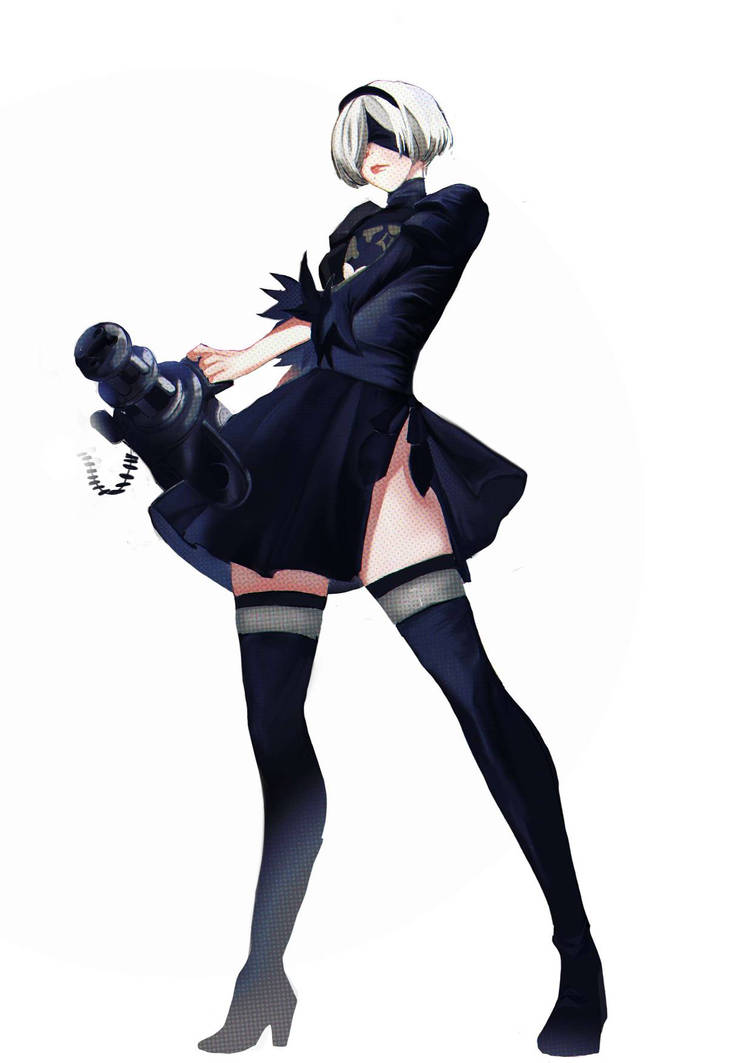 Angry 2b 2b is angry by Yk0z on DeviantArt
