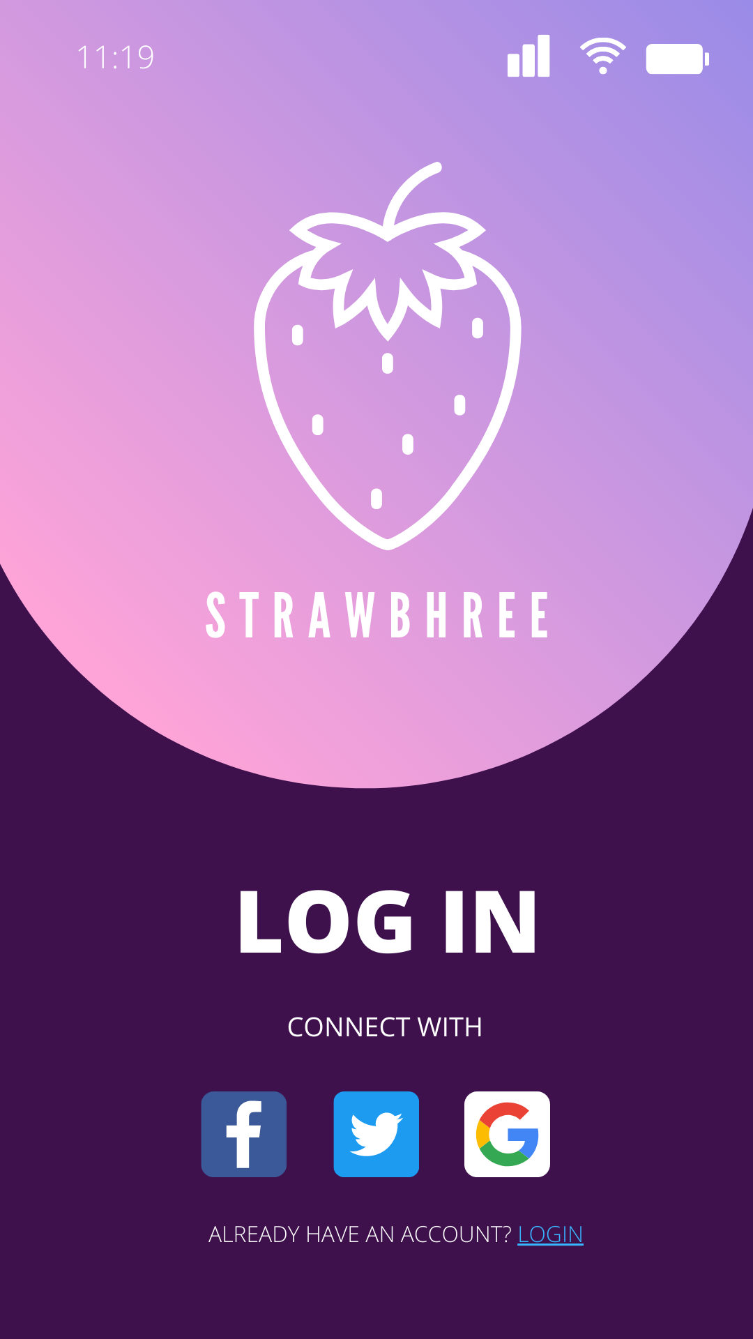 Log in page by strawbhreecreates on DeviantArt
