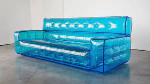 Blue Inflatable Vinyl Sofa