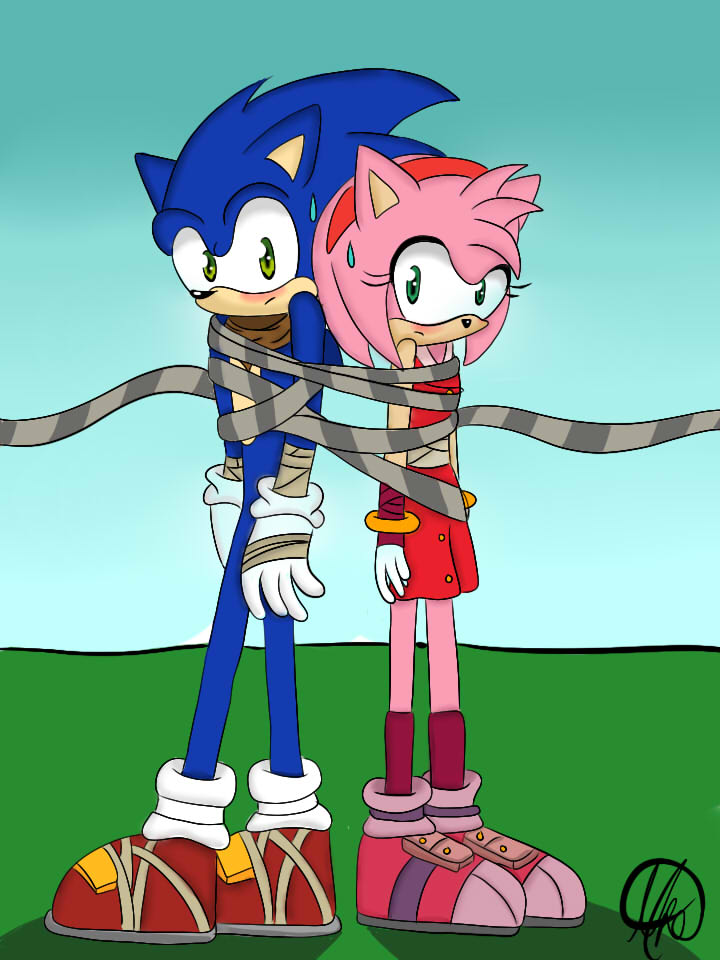 I created a SonAmy Boom AU where Sonic loses his leg in an accident, but  Amy is the only one certified to care for Sonic until he is healed!  👀🩷💙And Sonic has