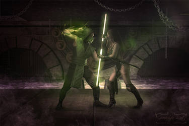 -- Mortal Kombat Jade and Reptile Fight --