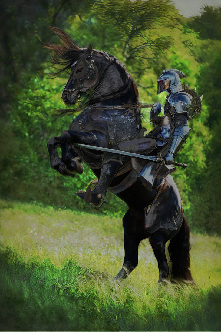 Giraffe Knight Riding Knight with Ramping Horse by Scarday on DeviantArt