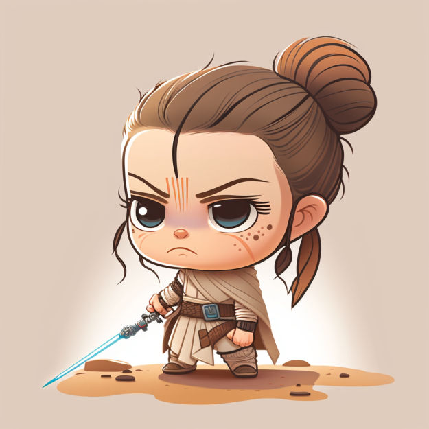 Rey Skywalker Chibi, AI Art by bwtdozer on DeviantArt