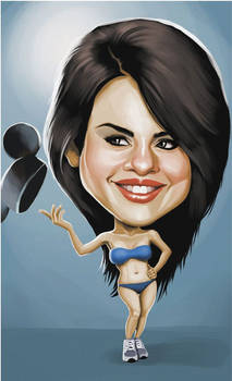 Selena Gomez Caricature