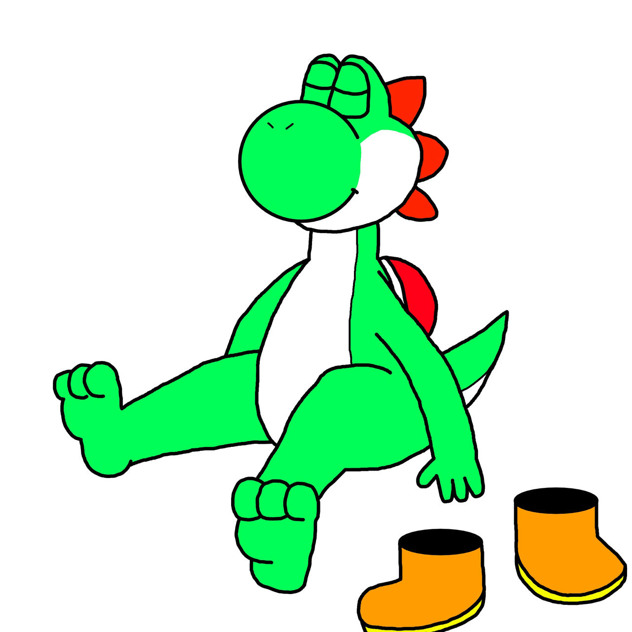 Yoshi Leg Barefoot Yoshi by M1x0-dev on DeviantArt