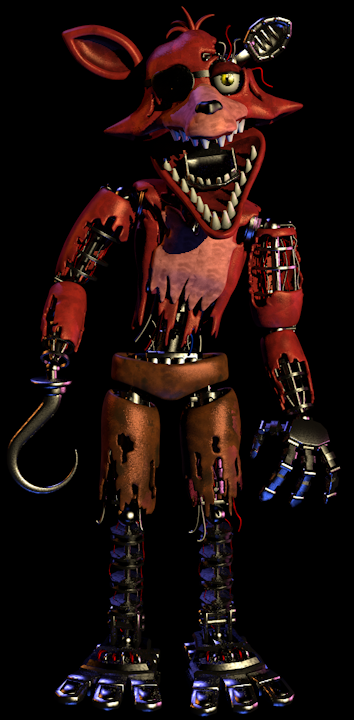 FNaF 2 Withered Foxy C4D Render by puchaolxd on DeviantArt