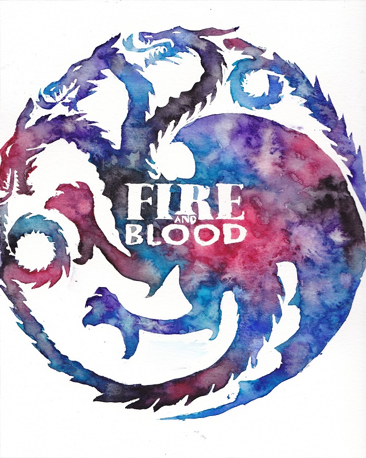 Game of Thrones Fire & Blood Targaryen Logo Giclee