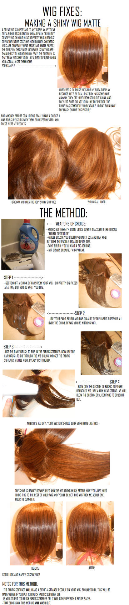 Cosplay Wigs: Taking away wig shine