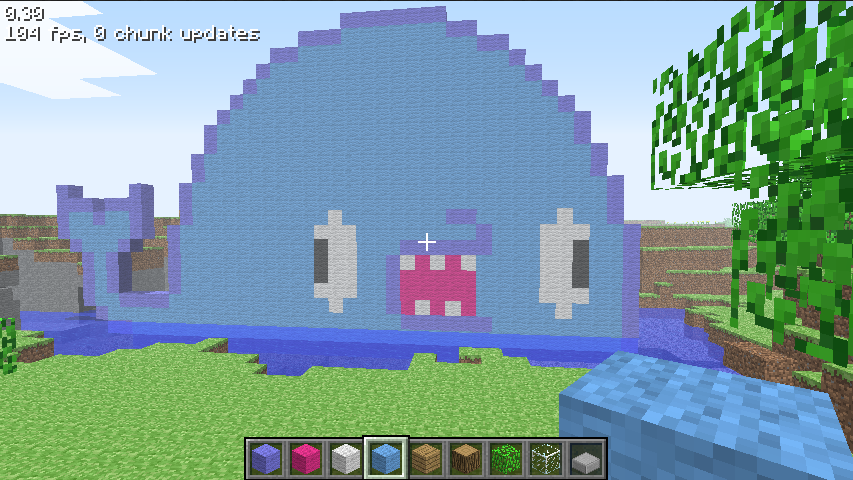 Giant Minecraft WHALE