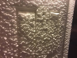The snow covered my door