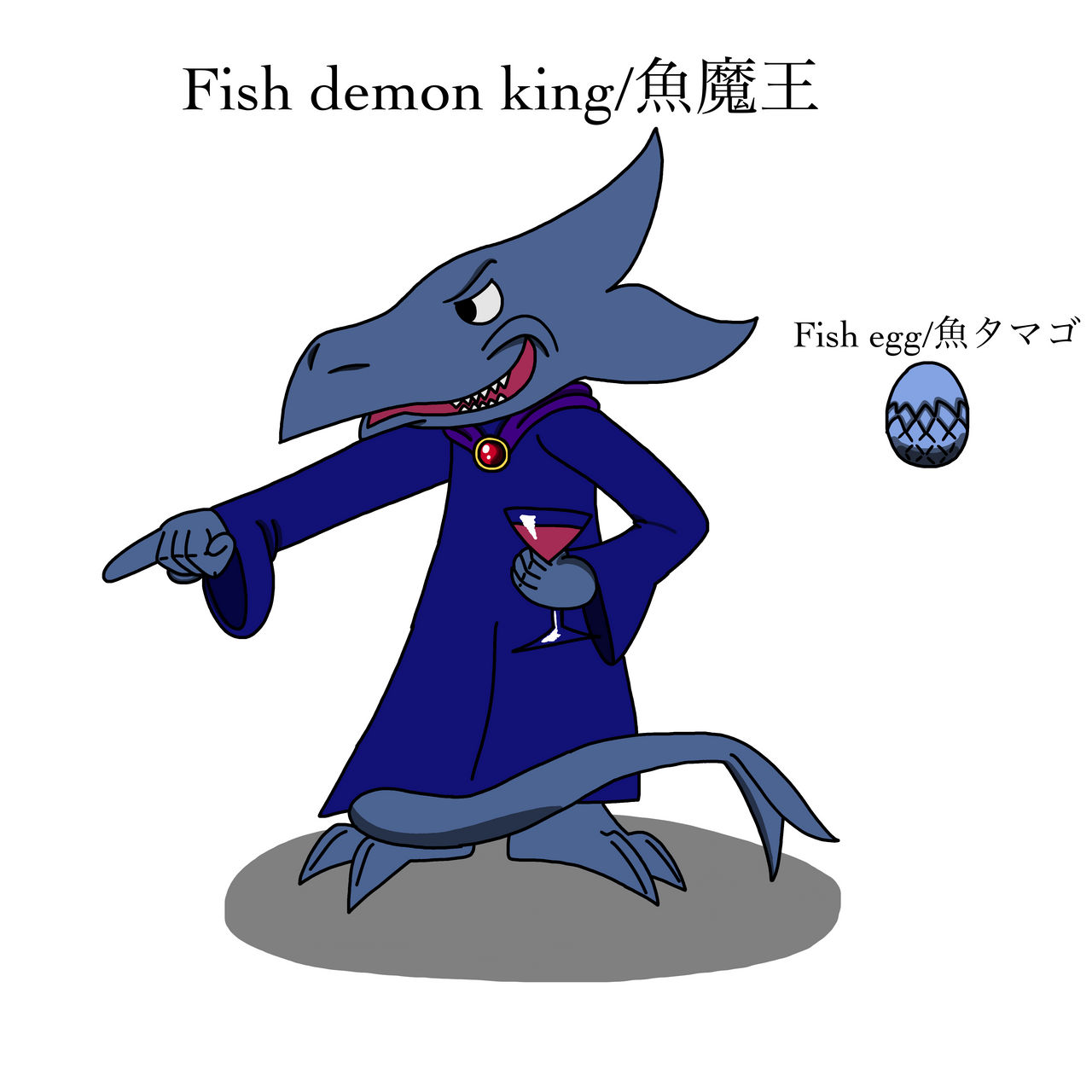 Fish Demon Character Fish demon king by AnmanmanGulpin on DeviantArt